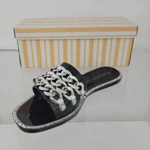 Wild Diva  Chain Rhinestone Slides